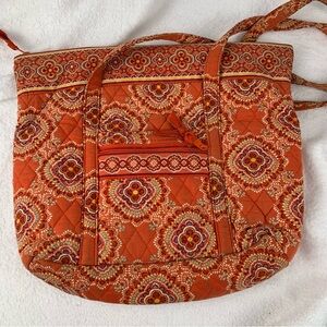 UGC Vera Bradley Orange Quilted Floral Shoulder Bag
